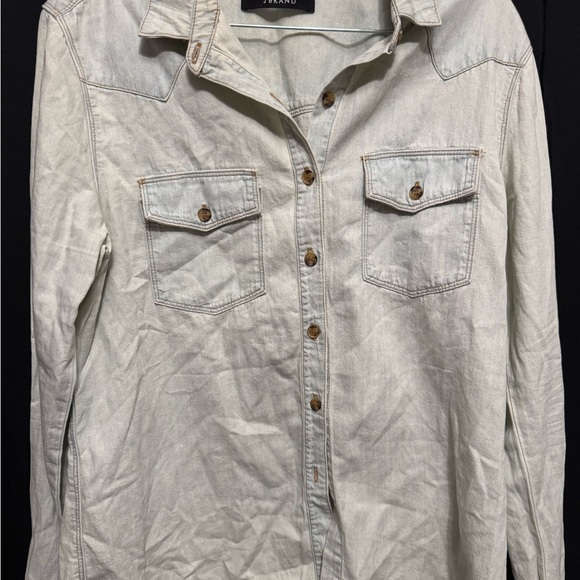 J Brand Tops - J. Brand Light Wash Denim Button-Up Shirt
